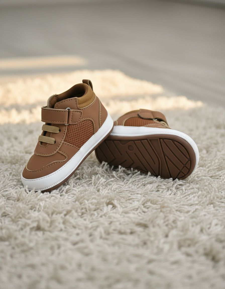 Botita Casual Mirruña Nobuck Avellana Para Niño