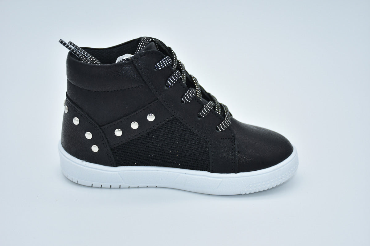 Botita Casual Mirruña Sintetico Negro Galaxy Y Agujeta