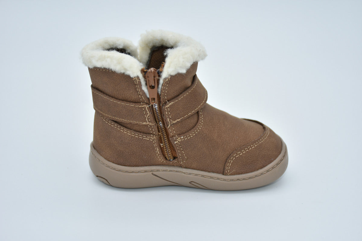 Botita Casual Vista De Borrrega Sintetico Nobuck Pelo Corto