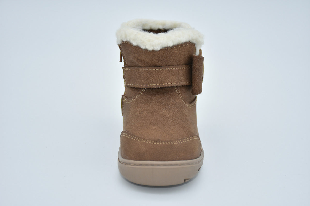 Botita Casual Vista De Borrrega Sintetico Nobuck Pelo Corto