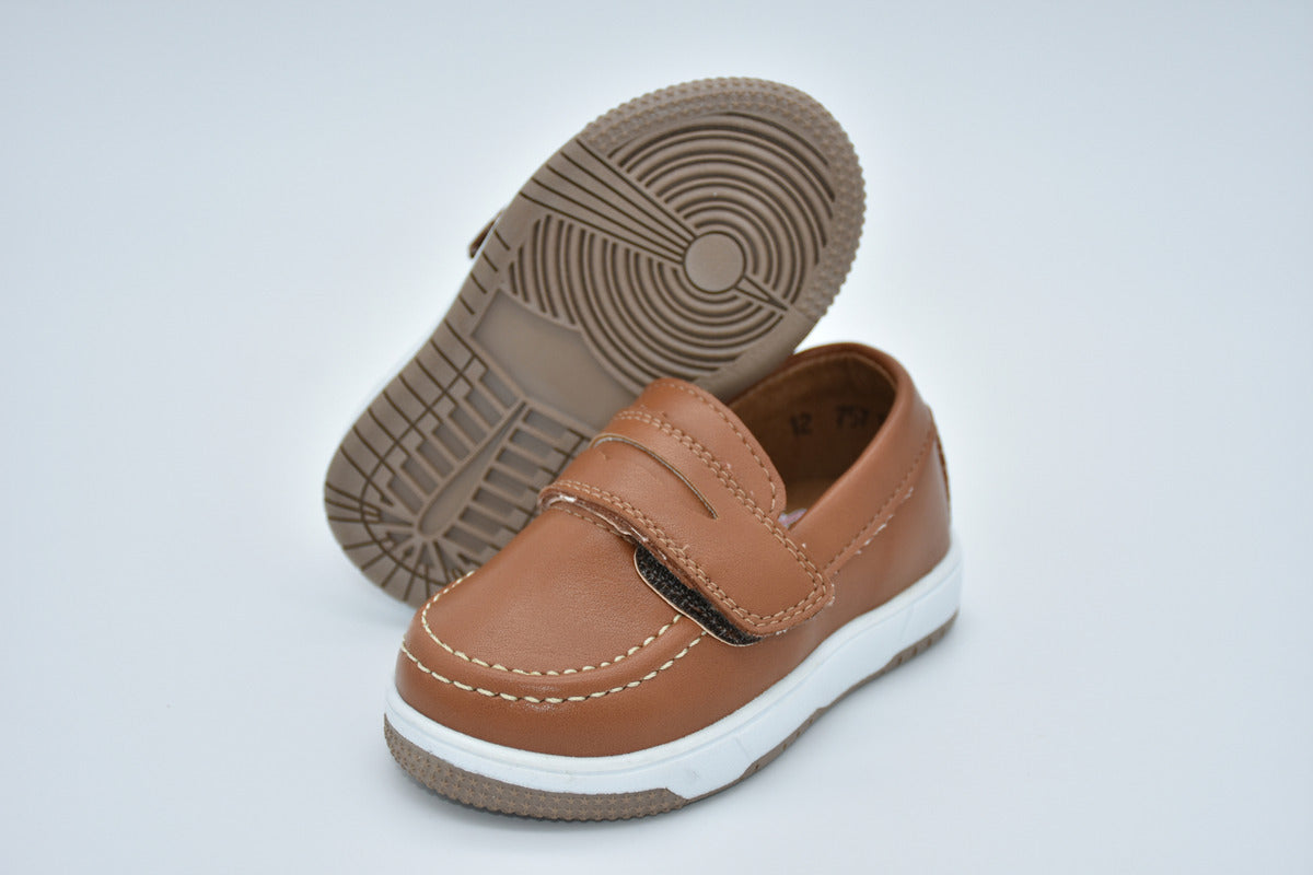 Mocasín Infantil Mirruña Sintético Camel Para Niño