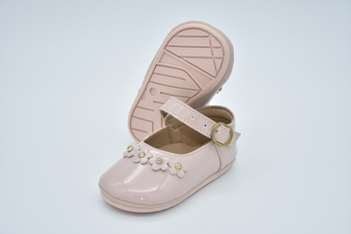 Ballerina Infantil Mirruña En Charol Maquillaje Con Flores