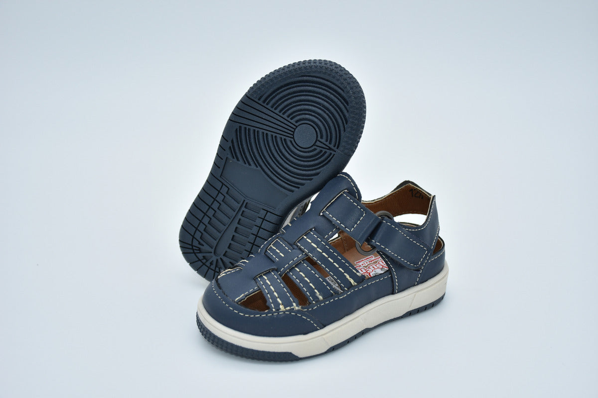 Huarache Infantil Mirruña Sintético Niño Color Azul Navy