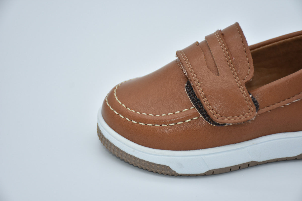 Mocasín Infantil Mirruña Sintético Camel Para Niño