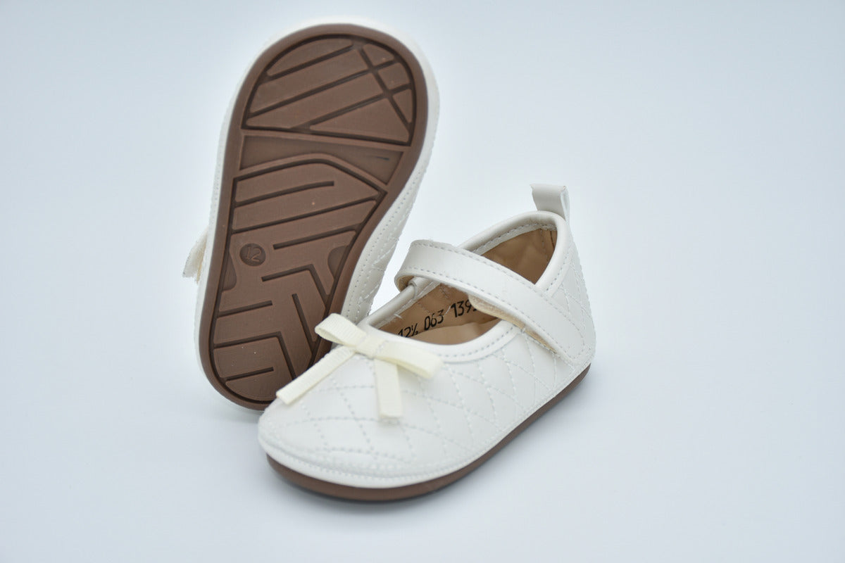 Ballerina Intantil Mirruña Charol Negro Con Moño Capitonado