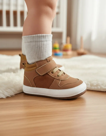 Botita Casual Mirruña Nobuck Avellana Para Niño