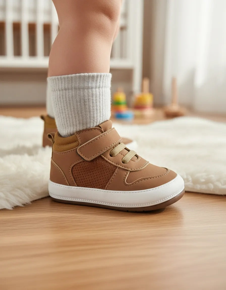 Botita Casual Mirruña Nobuck Avellana Para Niño